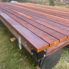 Деревянный настил на трубных поплавках